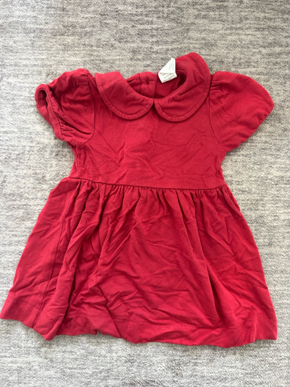 kate quinn Red Short Sleeve Dress with Peter Pan Collar